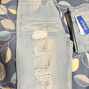 ROMWE Light Blue Denim Skinny Jeans ( 2 Jeans for $15)
